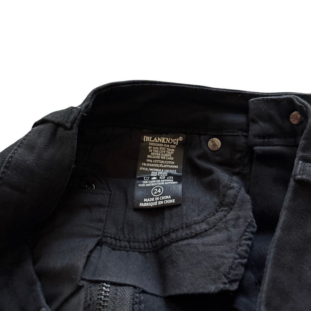 BlankNYC Black Lace-Up Denim Mini Skirt Moto Edgy Zipper Raw Hem Y2K Grunge 24 - Picture 6 of 8